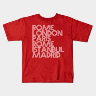 Liverpool European Cup Destinations - Madrid 2019 Kids T-Shirt